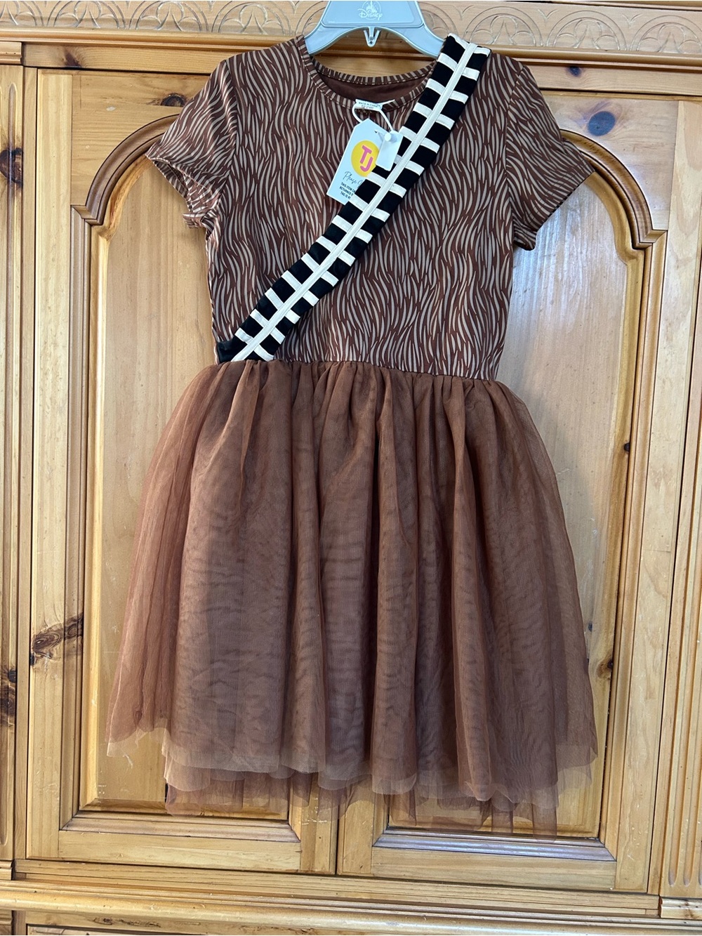 Taylor Joelle fuzzball Chewbacca tutu Dress size 14 Disney Star Wars NWT brown